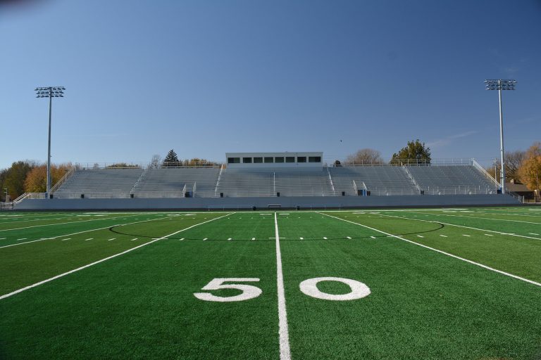 Football field artificial turf