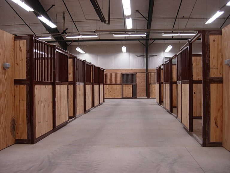 Interior livestock pens